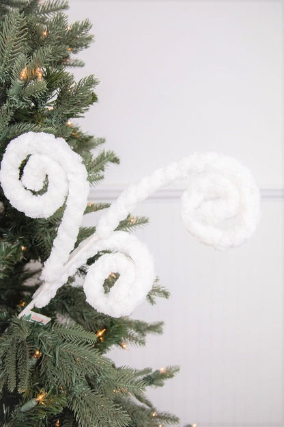 Decorator's Warehouse 28” Spiral Curly Spray - White