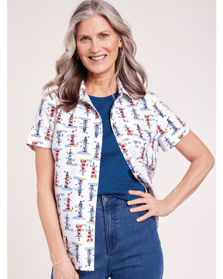 BLAIR Women's Tops Fiesta Camp Shirt (Women Plus) - x3