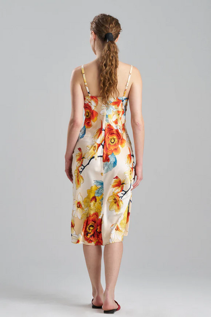 Natori Winter Peony Satin Gown