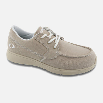 Apexfoot Women's Moc Toe Canvas Loafer - Tan