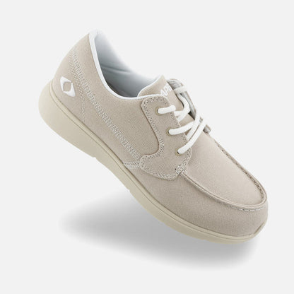 Apexfoot Women's Moc Toe Canvas Loafer - Tan