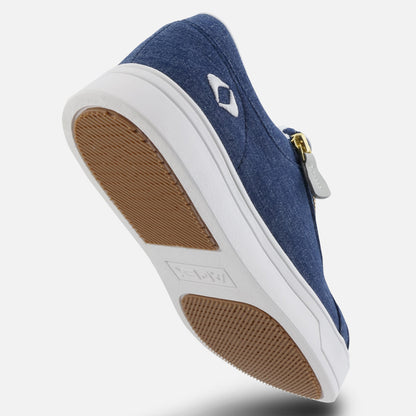 Apexfoot Women's Moc Toe Canvas Loafer - Navy