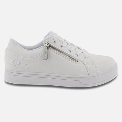 Apexfoot Women's Blutcher Canvas Zip - White