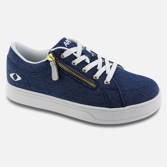 Apexfoot Women's Blutcher Canvas Zip - Navy