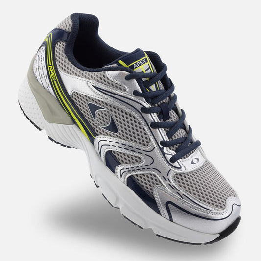 Apexfoot Men's Boss Runner Active Shoe - X Last - Silver / Gray