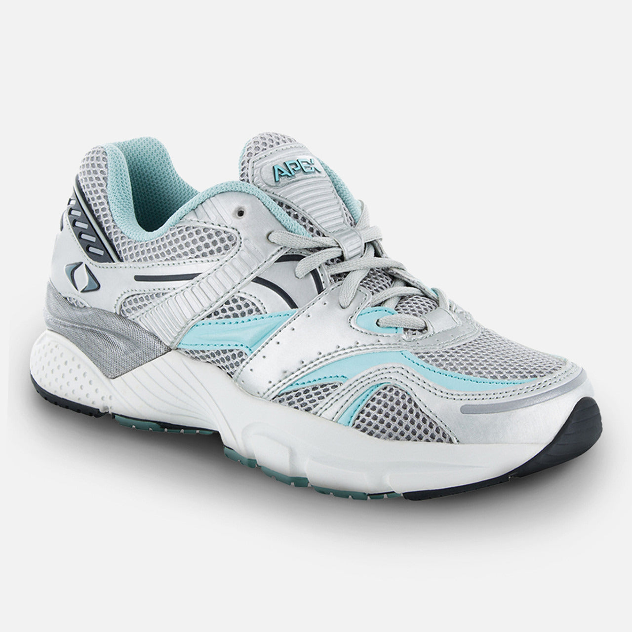 Apexfoot Women's Boss Runner Active Shoe - X-Last - Silver/Sea Blue