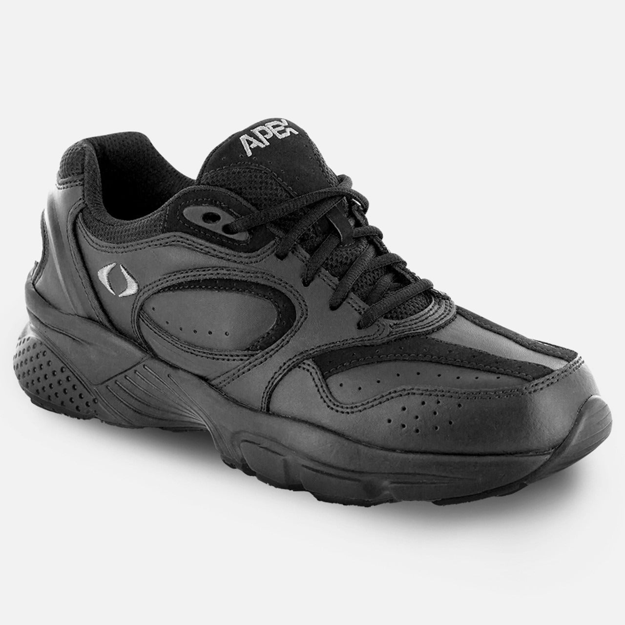 Apexfoot Men's Lace Walking Shoe - Black