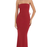 Lucy in the Sky Back Bow Strapless Maxi Dress