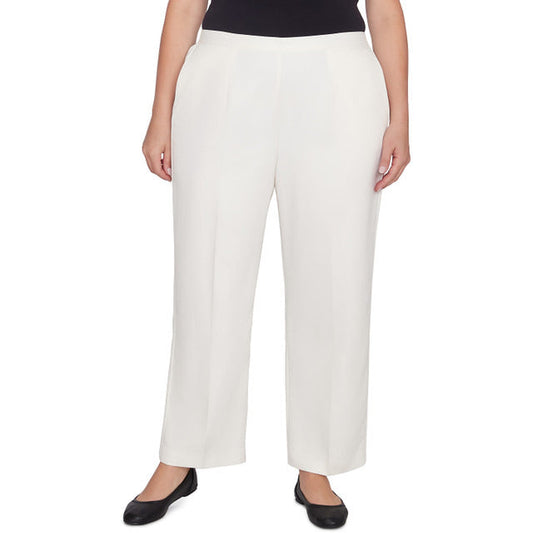 Alfred Dunner Women's Soft Heather Microfiber Average Length Pant