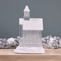 Cracker Barrel Acrylic Church Glitter Globe