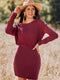 Cupshe X Macy Burgundy Mulberry Wine Rib One-Shoulder Dress (x2)