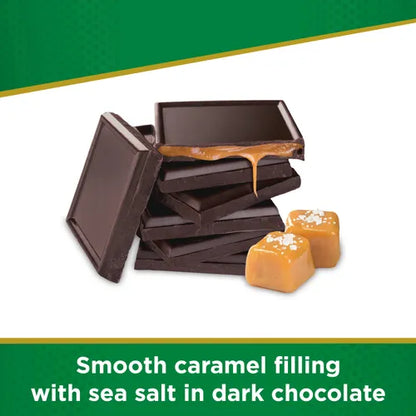 Russell Stover Chocolates Sugar Free Dark Chocolate Candy Sea Salt Caramel 3 oz. Bar, case of 12