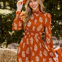 Cupshe Floral Blouson Sleeve Mini Dress