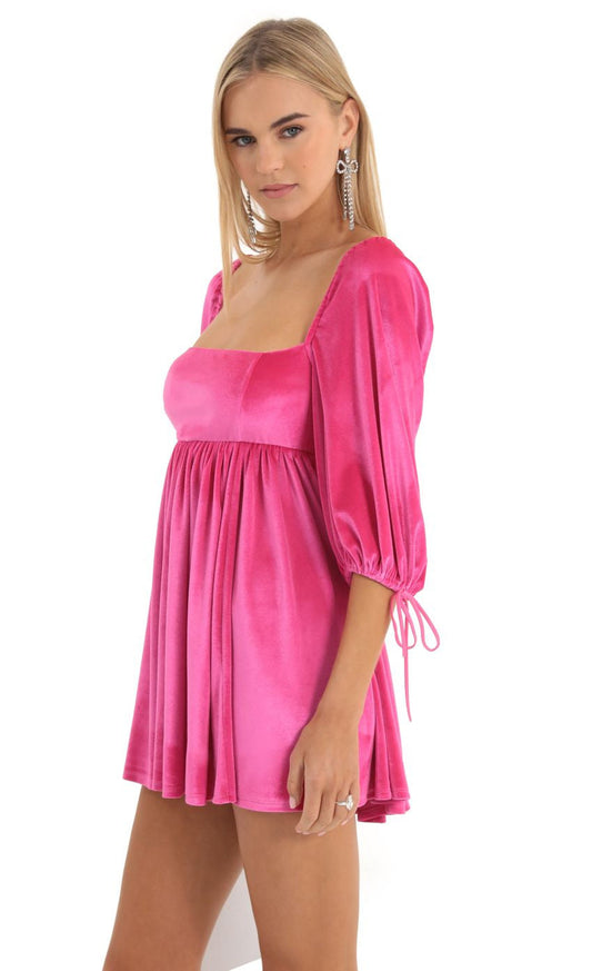 Lucy in the Sky Velvet Baby Doll Dress