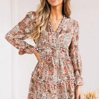 Cupshe Ditsy Floral Print V-Neck Ruffled Mini Dress(x2)