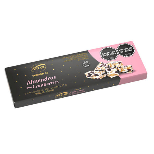 Pampa Direct Arcor Almond Nougat with Cranberries, Gluten-Free, 100 g / 3.53 oz