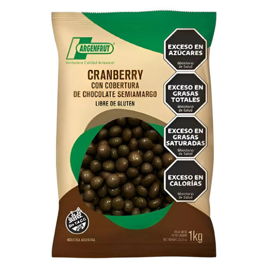 Pampa Direct Argenfrut Cranberries Coated in Semi-Dark Chocolate Gluten-Free, 1 kg / 35.27 oz
