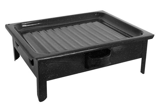 Pampa Direct Brasero de Mesa Enlozado Parrilla de Asado Mini Hot Tray Meat Warmer