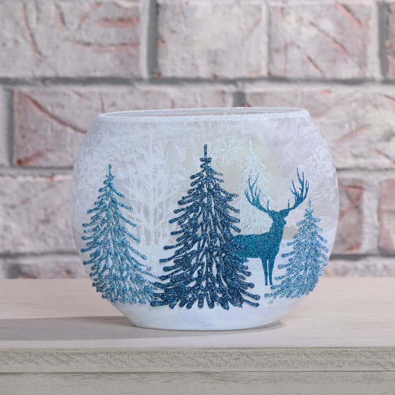 Cracker Barrel Blue Tree Deer Accent Light