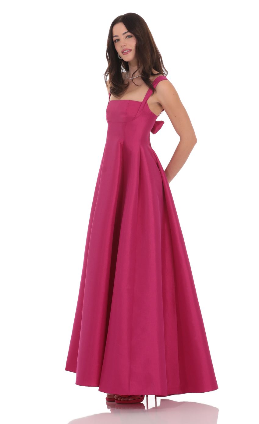 Lucy In The Sky Fit and Flare Maxi Dress in Pink