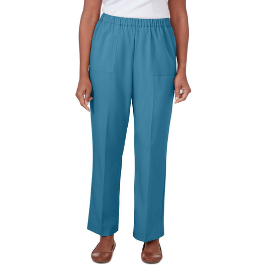 Alfred Dunner Women's Sedona Balanced Average Length Pant - MALLARD BLUE