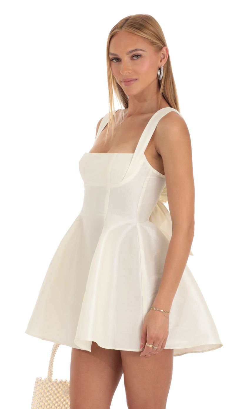 Lucy In The Sky Fit and Flare Dress in Ivory