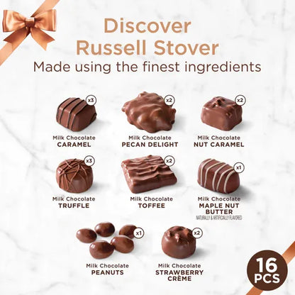 Russell Stover Chocolates Milk Chocolate Assortment, 9.4 oz. Box