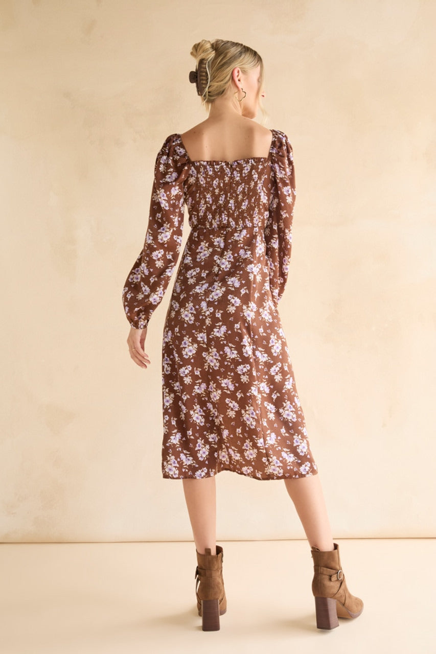 Francesca's Tabitha Floral Slit Midi Dress (x2)