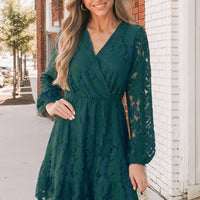 Cupshe Floral Lace Peasant Sleeve Mini Dress(X2)