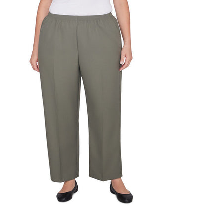 Alfred Dunner Plus Women's Classic Accord Elastic Waist Short Length Pant