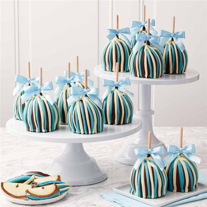 Mrs Prindables Baby Blue Triple Chocolate Caramel Apple 12-Pack