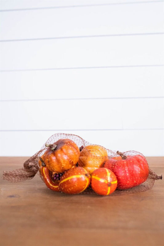Decorator's Warehouse 7” Bagged Pumpkins and Gourds