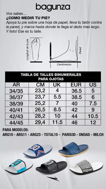 Pampa Direct Bagunza White Sandals Flip Flops ARG10 Ojotas Chancletas Sandalias Selección Argentina, Selección Nacional