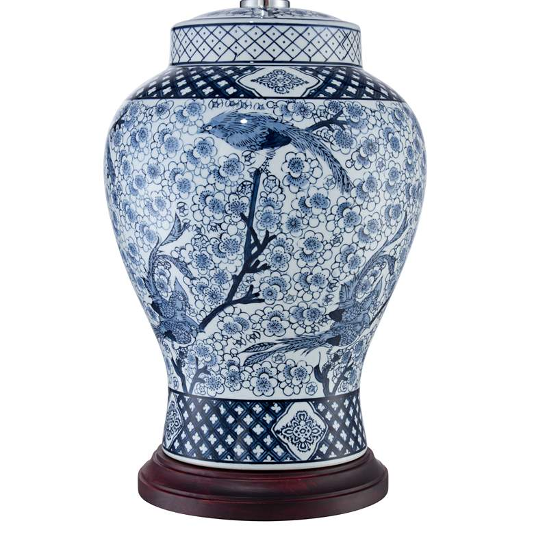 Lamps Plus Barnes and Ivy Shonna Garden Bird 27" Blue White Porcelain Table Lamp