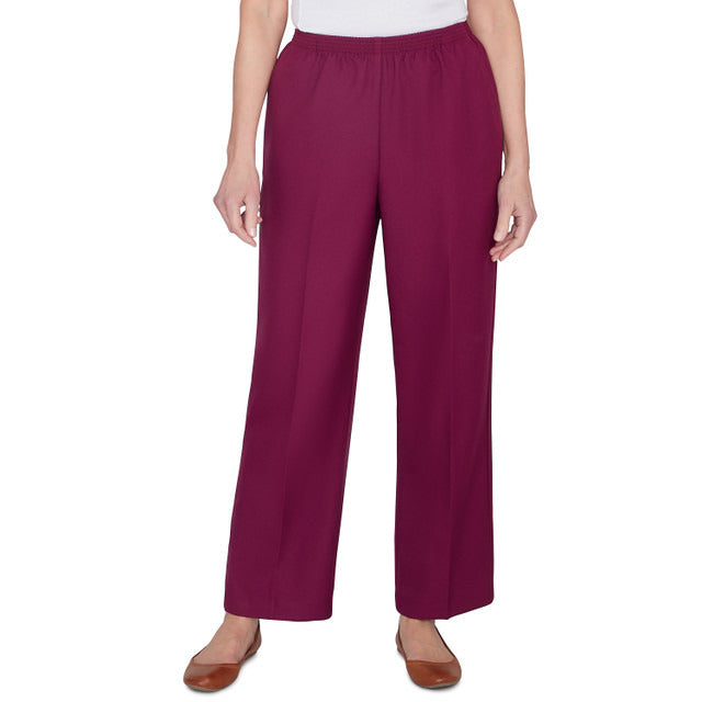 Alfred Dunner Women's Classic Accord Elastic Waist Short Length Pant