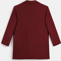 Cupshe x JoJo Red Wine Longline Blazer