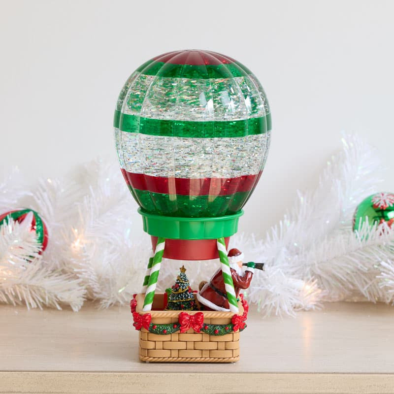 Cracker Barrel Christmas Balloon Glitter Globe