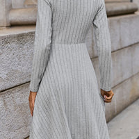 Cupshe Grey Knit Surplice Long Sleeve Mini Dress(X2)