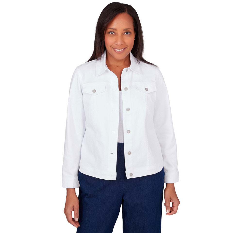 Alfred Dunner Women's Classic Fit Denim Jacket