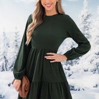 Cupshe Bubble Sleeve Round Neck Dress(x2)