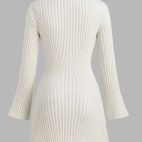 Cupshe x JoJo Ivory Mockneck Mini Sweater Dress