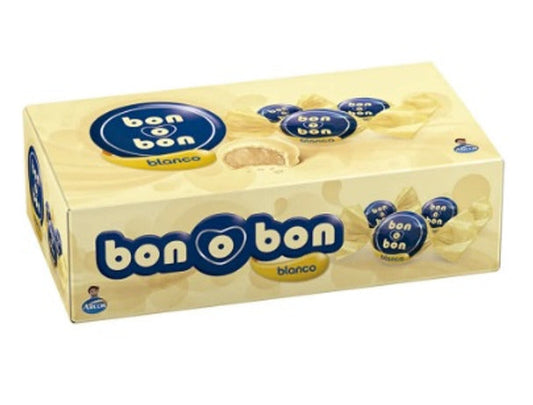 Pampa Direct Bon o Bon White Chocolate Bite Filled With Peanut Butter from Argentina Box of 30 Bites, 450 g / 15.9 oz (complete box)