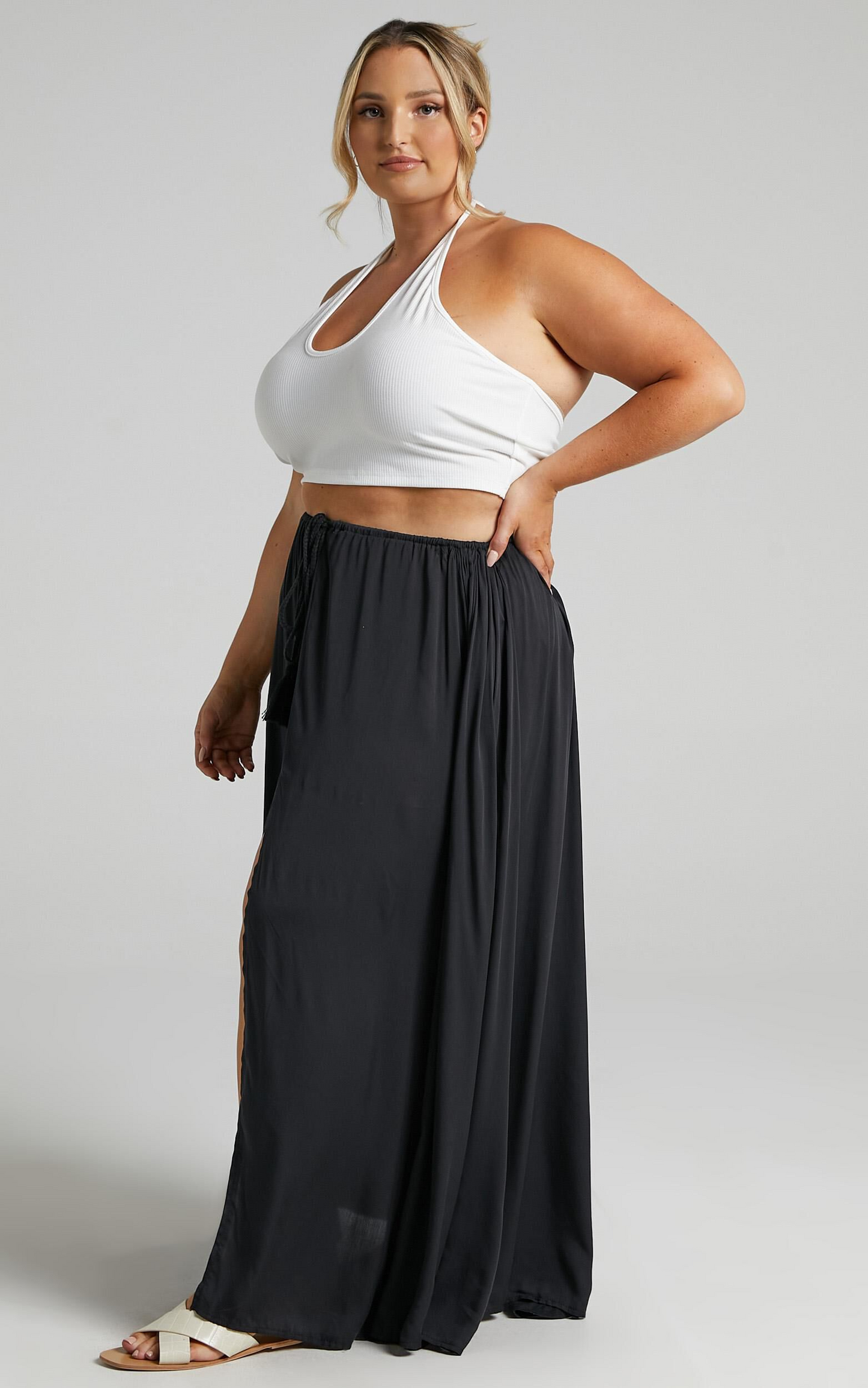 Showpo Under The Twilight Maxi Skirt - Thigh Split Skirt