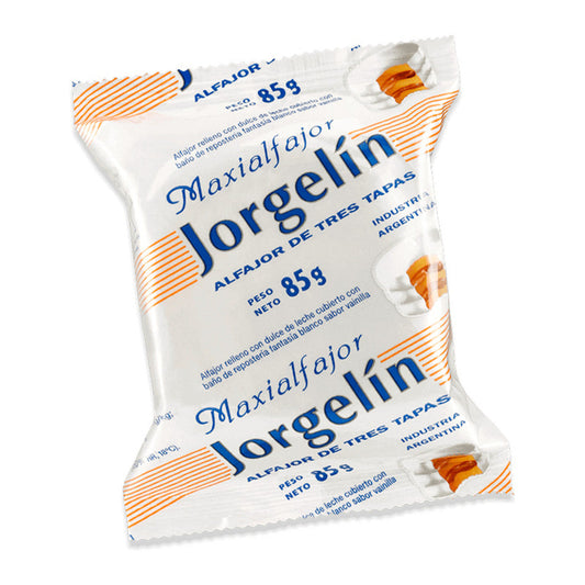 Pampa Direct Jorgelín Alfajor Triple White Chocolate Cookie with Dulce de Leche, 85 g / 3 oz (pack of 6)