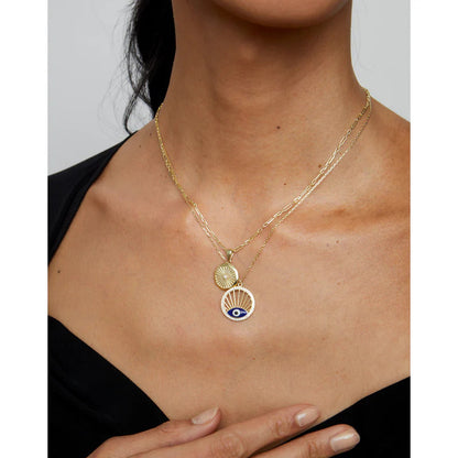 ARGENTO VIVO THE EVIL EYE MEDALLION NECKLACE