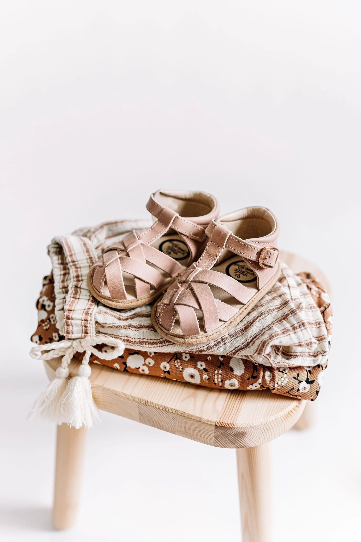 Little Love Bug Co. Blush Closed Toe Sandal {Premium Leather}