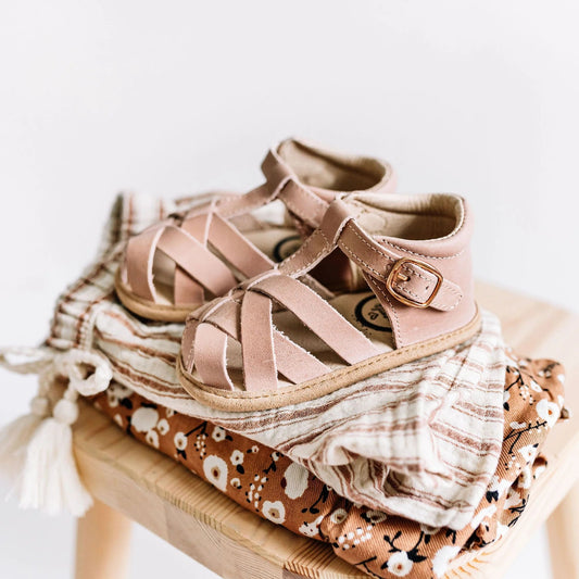 Little Love Bug Co. Blush Closed Toe Sandal {Premium Leather}