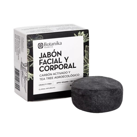 Pampa Direct Botanika Activated Charcoal & Tea Tree Face & Body Soap, 90 g / 3.17 oz
