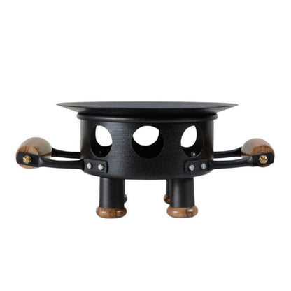 Pampa Direct Herencia Grill Mini Brasero Criollo Tabletop Grill, Iron with Wooden Handles & Feet, 34 x 14 x 25 cm