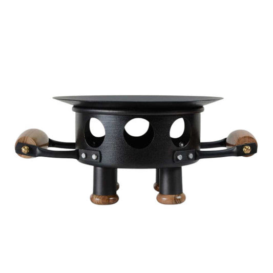Pampa Direct Herencia Grill Mini Brasero Criollo Tabletop Grill, Iron with Wooden Handles & Feet, 34 x 14 x 25 cm